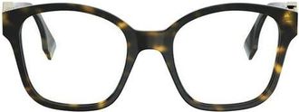 Fendi FF Diamonds 52mm Square Optical Glasses in Dark Havana at Nordstrom