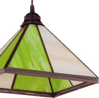 Fabrilamp Colgante Farol Piramide Pistacho 1x27 Regx27