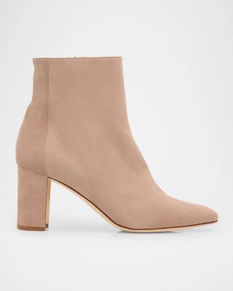 Manolo Blahnik 70mm Rosie Samba Suede Ankle Boots