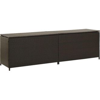vidaXL Baule da Giardino in Polyrattan 200x50x60 cm Marrone - Vidaxl