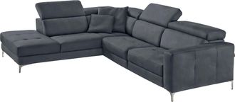 Egoitaliano Ecksofa »Matt, hoher Sitzkomfort und aufwendige Detailverarbeitung, L-Form« mit Ottomane, inkl. verstellbarer Kopfteile zum Relaxen