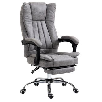 Vinsetto Executive Office Chair Computer Desk Chair for Home w/ Footrest - Grey | TJ Hughes