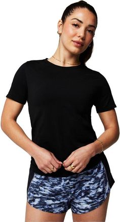 Fabletics Womens Feather Tech+ Short-Sleeve Top in Black at Nordstrom, Size Xx-Large