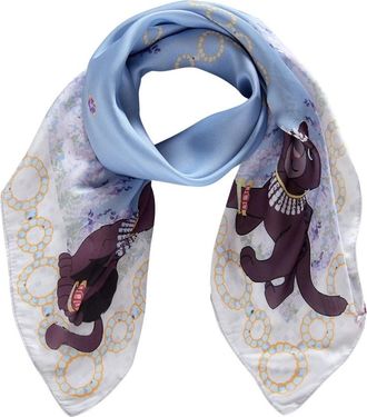 Braccialini Zijdeachtige Sjaal - Dames - Zijden sjaals - Blauw - ONE Size - Polyester - Accessoires