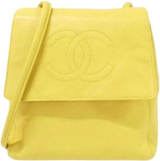 Chanel Pre-owned Vintage Schoudertas - Dames - Vintage Rugzakken - Geel - ONE Size - Vintage