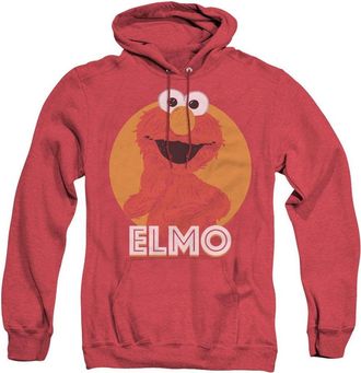 Gildan Sesame Street Elmo Scribble Adult Heather Hoodie