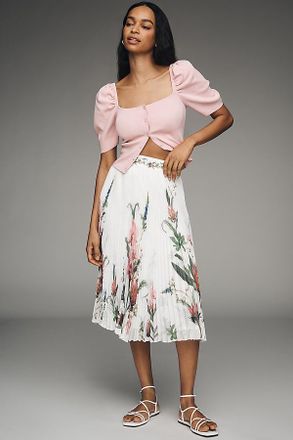 Ranna Gill Pleated Midi Skirt