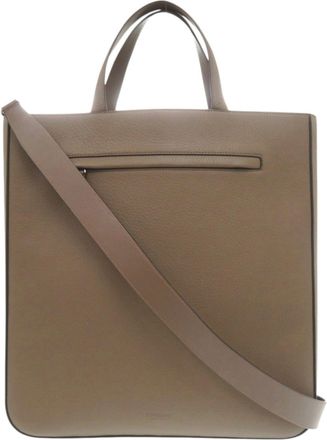 Burberry Brown Leather Tote Bag (Pre-Owned)