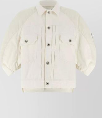 sacai cotton hybrid oversized coat