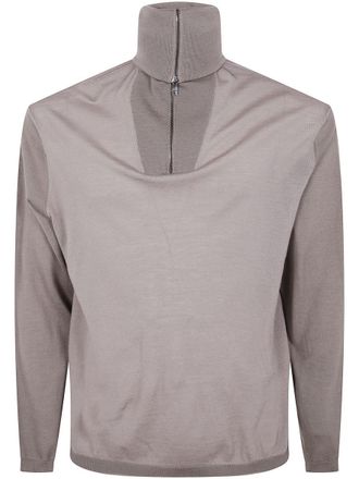 Emporio Armani Half Zip Turtle Neck Sweater Clothing