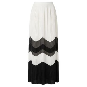 Trussardi Gonna Maxi Pliss&eacute; - - Skirts - Donna - Bianco - S