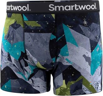 Smartwool Merino Print Boxer Brief Boxed Merinounterw&auml;sche f&uuml;r Herren | blau