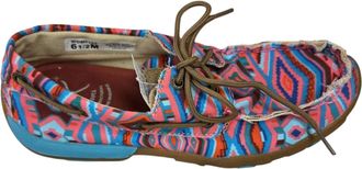Twisted X Boots Womens Driving Moccasins In Bright Pink Multi