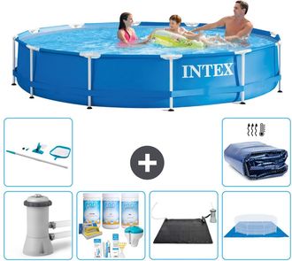Intex Piscina Con Estructura Redonda - 366x76 Cm - 8-piezas S20477