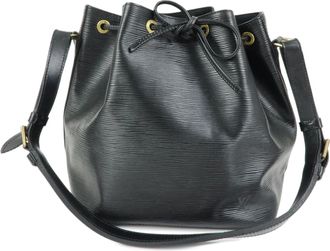 Louis Vuitton Petit Noe Epi Leather Black Leather Handbag (Pre-Owned)