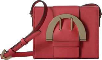 Zac Posen Womens Biba Buckle Large Crossbody Bag In Applered