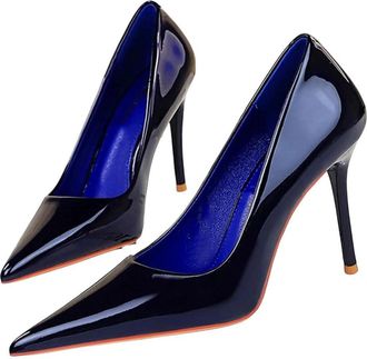 Generic Womens Glossy Leather High Heel Pumps Wedding Bridal Classic Dress Prom Shoes