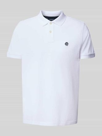 Mc Neal Poloshirt mit Label-Stitching in Weiss, Gr&ouml;&szlig;e XXXL