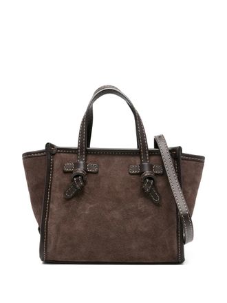 Gianni Chiarini mini Miss Marcella knotted suede bag - women - Calf Suede - OS - Brown