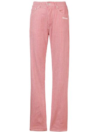 Off-white Jeans a righe - Rosso