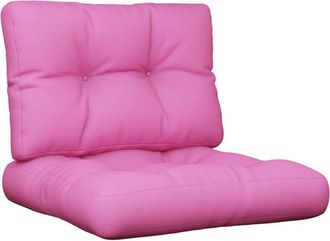 vidaXL Cojines para sofá de palets 2 piezas tela rosa Vidaxl