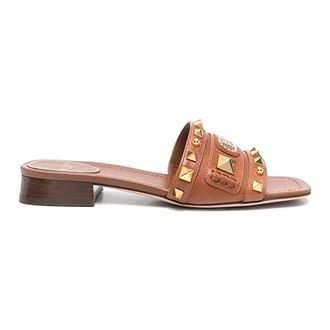 Valentino Heeled Mules, female, Brown, Size: 8 1/2 US Sandalo