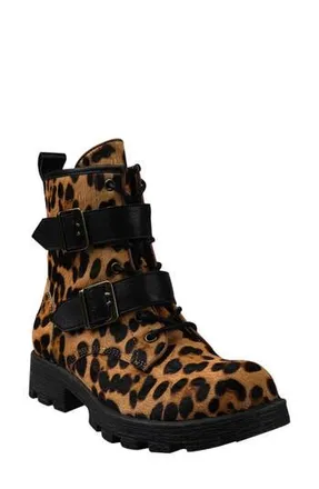 Candie's Stanza Lug Sole Moto Bootie in Leopard Multi at Nordstrom Rack, Size 9