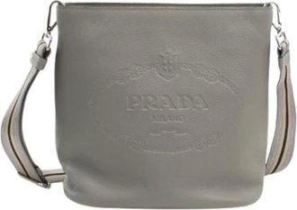 Prada Pre-owned Bucket Bag - Dames - Vintage Tas - Grijs - ONE Size - Leer - Vintage