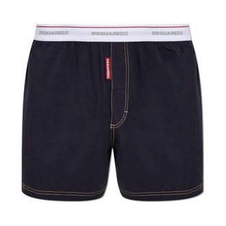 Dsquared2 Ondergoed, Heren, Zwart, 2Xl, Katoen, Katoenen Boxer Shorts Met Logo
