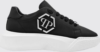 Philipp Plein Sneakers basse in pelle liscia con monogramma e logo Hexagon