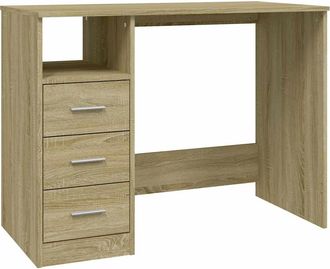 vidaXL Vidaxl - Escritorio Cajones Madera Contrachapada Sonoma 102x50x76 Cm