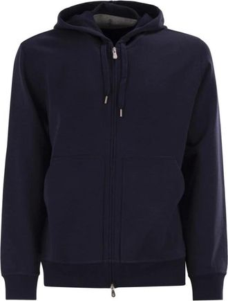 Brunello Cucinelli Hombre, Sudaderas, Azul, Talla: S