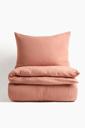 H&M Musselin-Bettw&auml;sche f&uuml;r Einzelbett - Orange