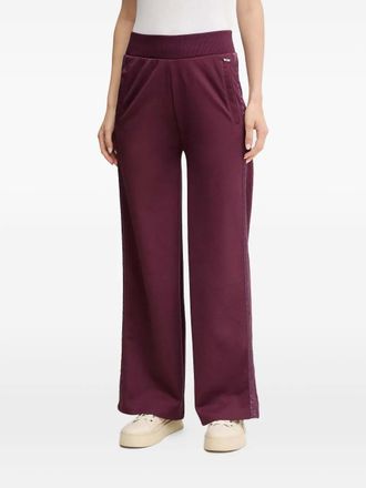 BOSS ribbed-waistband track pants - women - Polyester/Cotton - L - Purple