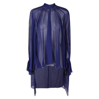 Semicouture S6Wu12 Blouse - Dames - Blouses & Shirts - Blauw - Maat: M Zijde
