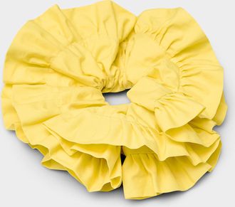 Simons Womens Giant monochrome ruffled scrunchie