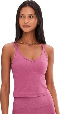 Beyond Yoga Spacedye Get Across Tank Top Womens Workout Smooth Mauve Heather : LG, Elastane/Polyester