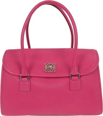 Loewe Vintage Handbag Leather Pink Leather Handbag (Pre-Owned)