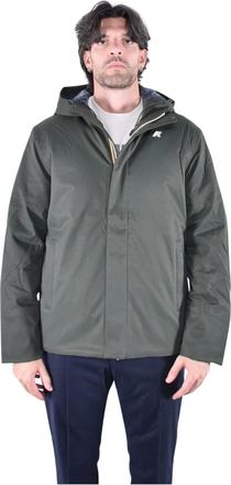 K-Way Jacko Twill Marmotta Jas - Heren - Jassen - Groen - Maat: M Poliester