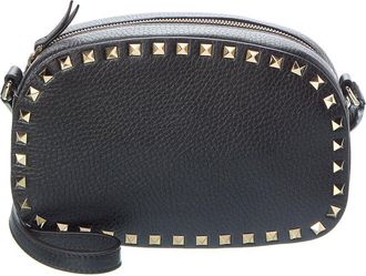 Valentino Rockstud Grainy Leather Camera Bag