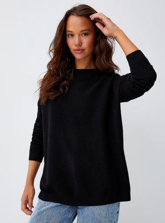 Twik Womens Oversized ottoman knit sweater