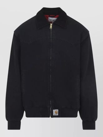 Carhartt Work in Progress santa fe bomber jacket front pockets ribbed cuffs