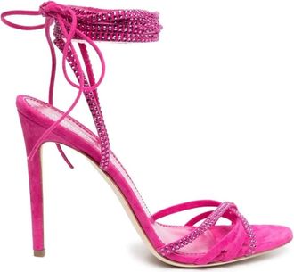 PARIS TEXAS Holly Nicole Sandalen met Veters - Dames - Sandalen met hakken - Roze - 36 EU - Leer - Schoenen