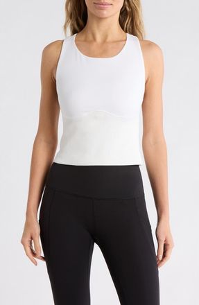 Free People Carpe Diem Racerback Crop Jersey & Rib Camisole in White at Nordstrom Rack, Size X-Small