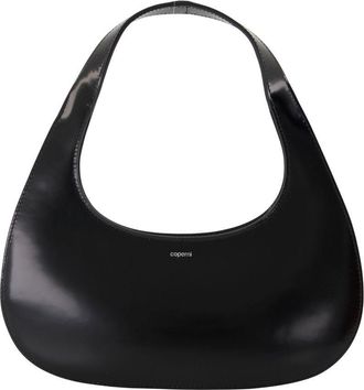 Coperni Crescent-Shaped Calfskin Shoulder Bag With Embossed Logo