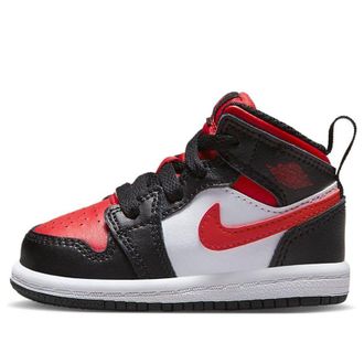 Air Jordan (TD) Air Jordan 1 Mid Black Fire Red 640735-079