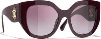 Chanel Sunglasses, female, Purple, Size: 55 MM 1461S1 Sunglasses