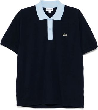Lacoste Polo con colletto a contrasto - Blu