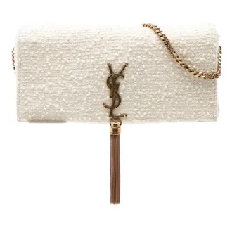 Saint Laurent Pre-owned Saint Laurent Tweed Monogram Kate 99 Tassel Bag Ladies QVJ8R390BIUZZ4PN