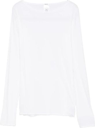 Wolford Wit Langemouw Crew Neck Shirt - Dames - Longsleeves - Wit - XS - Wol - Tops